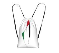 YQxwJL Mochila plegable con cordón con estampado de mapa de la bandera de Palestina, bolsa de gimnasio de gran capacidad, para mujeres y hombres