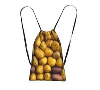 YQxwJL Mochila plegable con cordón con estampado de muchas patatas, bolsa de gimnasio de gran capacidad para mujeres y hombres