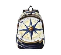 YQxwJL Mochilas de viaje con estampado de brújula náutica, mochila de viaje, mochila de senderismo al aire libre, mochila para hombres, mujeres y adultos, Negro -, S