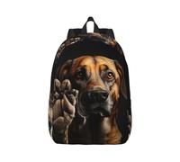 YQxwJL Muchos coloridos dibujos animados dinosaurios impresión lona portátil mochila de viaje casual al aire libre mochila de día bolsa de libros para hombres mujeres, Pata de mascota para mascotas, S