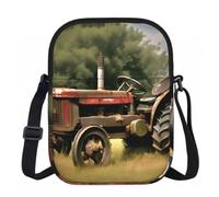 YQxwJL Old Tractor Photoes - Cangurera cruzada para adultos, bolsa compacta con cremallera para viajes y citas