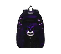 YQxwJL Opossum en la nieve impresión lona portátil mochila de viaje casual al aire libre mochila de día bolsa de libros para hombres mujeres, Púrpura negro gótico espeluznante, M