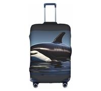 YQxwJL Orca Killer Whale Print Funda de equipaje de viaje, funda elástica para maleta, para maleta de equipaje de 18 a 32 pulgadas, Blanco, Large
