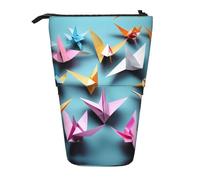 YQxwJL Origami Grifos de Papel, Estuche de lápices telescópico, estuche para lápices emergente, portalápices de pie, estuche bonito para adultos