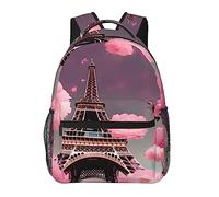 YQxwJL Pingüinos en icebergs impresión mochila para computadora portátil elegante mochila para libros universitaria mochila de viaje de negocios bolsa de trabajo para hombres mujeres, Paris Street