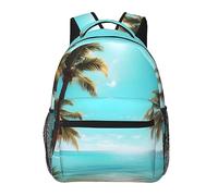 YQxwJL Pingüinos en icebergs impresión mochila para computadora portátil elegante mochila para libros universitaria mochila de viaje de negocios bolsa de trabajo para hombres mujeres, Palmeras y
