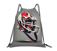 YQxwJL Saco de natación para adultos, bolsa de gimnasio con cordón de fútbol americano, bolsa de deporte impermeable para hombre y mujer, blanca, talla única, Blanco, One Size