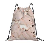 YQxwJL Saco de natación para adultos, bolsa de gimnasio con estampado de mármol de oro rosa, bolsa de deporte resistente al agua, para hombre y mujer, blanca, talla única, Blanco, One Size