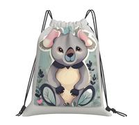 YQxwJL Saco de natación para adultos, bonita bolsa de gimnasio con cordón con estampado de koala, bolsa de deporte impermeable para hombre y mujer, blanca, talla única, Blanco, One Size