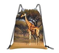 YQxwJL Saco de natación para adultos, jirafa africana majestuoso árbol estampado cordón bolsa de gimnasio impermeable para hombres y mujeres, blanco, talla única, Blanco, One Size