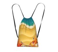 YQxwJL Shells On The Beach - Mochila con cordón con estampado de cuerdas para viajes a la playa para uso diario