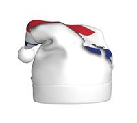YQxwJL Sombrero de Papá Noel con estampado de mapa de la bandera de Costa Rica, sombreros de Navidad de felpa, sombreros festivos, para fiestas de Navidad, uso diario