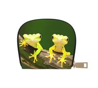 YQxwJL Tarjetero con estampado de dos gecos para tarjetas de crédito, cartera pequeña para mujer, organizador de tarjetas de crédito para hombres, Blanco, Talla única
