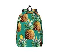YQxwJL Ucrania estilo bordado rosa impresión lona portátil mochila de viaje casual al aire libre mochila de día bolsa de libros para hombres mujeres, Piña tropical hawaiana, M
