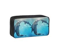 YQxwJL Winter The Dolphin - Estuche organizador de lápices de gran capacidad, resistente al desgaste, para maquillaje de oficina