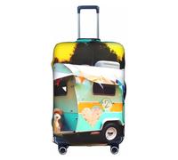 YQxwJL You Make Me Happy - Funda elástica para equipaje de viaje con estampado de campistas, para maleta de 18 a 32 pulgadas, Blanco, Large