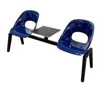 Yqyc Bancos Paras Aeropuertos con Tablero Cuadrado Negro de Piedra en el Centro, Capacidad de Carga: 330 Kg(Blue)