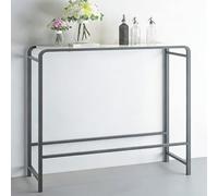 Yqyc Mesa Alta Cocina, Barra de Bar para Casa, Estructura de Metal para Restaurante, Cocina, Sala de Estar, Espacios Pequeños, Fácil de Montar(Black,100x110x35cm/39x43x13in)