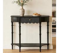 Yqyc Recibidores Modernos, Muebles de Entrada, Multiusos con Estantes, Ideal para Recibidor, Salón y Pasillo, Fácil Montaje, 100 X 85 X 30 cm(Black)