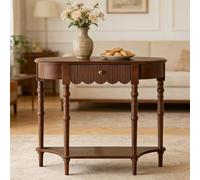 Yqyc Recibidores Modernos, Muebles de Entrada, Multiusos con Estantes, Ideal para Recibidor, Salón y Pasillo, Fácil Montaje, 100 X 85 X 30 cm(Brown)