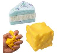 YQYCE 2 piezas de queso Squishy, Big Cheese Squishys, suaves y maleables, decoración duradera para interior, área de trabajo y escritorio, perfecto para coleccionistas y entusiastas de la decoración