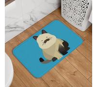 YQZQJEXW Felpudos Elegantes de la película Maquiavelo el Gato y Luca Alfombrillas de baño alfombras de PVC