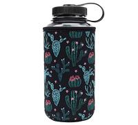 YR Funda aislante de neopreno reutilizable para botella de agua Nalgene, botella de agua Koozie para Nalgene, funda para botella de agua para Nalgene (Cactus, 32 onzas)