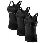 YR.Lover Pack de 3 camisetas Dry Fit, compresión, para yoga, para correr, Blusa, Mujer, color 3er Pack;Schwarz, tamaño S