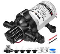 YR Rowelaxy Bomba de agua RV 2088-554-144/2088-403-144 | 12V 3.5GPM 45PSI | Bomba de diafragma silenciosa autocebante | Protección térmica y seca | para RV, marina, yate, camping (incluye filtro y