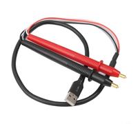 YR1035+ Kit de accesorios para probador de resistencia interna de batería, clip Kelvin, sonda de 4 pines, soporte y bolígrafo mejorado para batería cilíndrica y de celda plana (bolígrafo 1030 negrita)