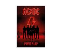 YRAEYWAER AC DC Power Up - Pósteres estéticos para decoración de sala de estar, dormitorio, sala de estar, decoración de pared, 20 x 30 cm, estilo sin marco