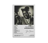 YRAEYWAER Tyler The Creator Chromakopia - Póster estético para decoración de sala de estar, dormitorio, sala de estar, decoración de pared, 50 x 75 cm, estilo sin marco