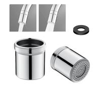 YRAKOZIN Regulador de chorro para grifos, con dos flujos de agua diferentes, accesorio para grifo, colador, ahorro de agua, regulador de chorro (rosca exterior M28)