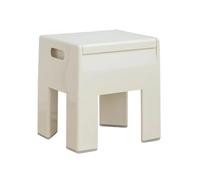 YRCHang Taburete Bajo Plástico Taburete De Almacenamiento Multifunción Carga Máxima 150 Kg Taburete Cambiar Zapatos para Sala De Estar Dormitorio Maquillaje,36×30×40Cm(Color:Blanco)
