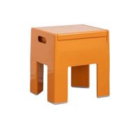 YRCHang Taburete Bajo Plástico Taburete De Almacenamiento Multifunción Carga Máxima 150 Kg Taburete Cambiar Zapatos para Sala De Estar Dormitorio Maquillaje,36×30×40Cm(Color:Naranja)