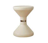 YRCHang Taburete De Tocador Taburete De Ducha De Baño Plástico Redondo Taburete De Maquillaje Creativo Moderno para Sala De Estar Dormitorio, 33 × 47 Cm(Color:Blanco)