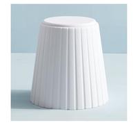 YRCHang Taburete Redondo con Almacenaje, Taburete En Forma de Reloj Arena Plástica Antideslizante Taburete de Ducha de Baño Impermeable Fuerte para El Maquillaje de Dormitorio, 30×42cm(Color:Blanco)