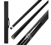 YRCHang Taco de Billar, Pool Cue 58 Pulgadas Fibra de Carbono 1/2 Madera de Arce Artesanal Palo de Billar con Estuche, 3 Punta de selección(Size:11.5MM)