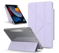YRDUKJFDJ Bolsa para Tableta, Funda For iPad Air 3 Case 10.5 Inch Detachable Magnetic Cover Slim Protective Tablet Cases, Multi-Angle Viewing Clear Transparent Stand Shockproof Back Shell(Purple)