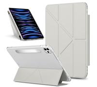 YRDUKJFDJ Bolsa para Tableta, Funda For iPad Pro 13 Inch M4 2024 7th Generation Detachable Magnetic Tablet PC Cases Multi-Angle Viewing Clear Transparent Back Shell Shockproof Case(Szary)