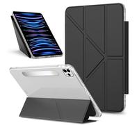 YRDUKJFDJ Bolsa para Tableta, Funda For iPad Pro 13 Inch M4 2024 7th Generation Detachable Magnetic Tablet PC Cases Multi-Angle Viewing Clear Transparent Back Shell Shockproof Case(Svart)