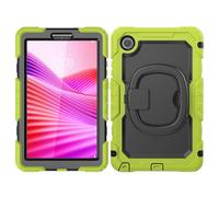 YRDUKJFDJ Bolsa para Tableta, Funda For Lenovo Tab One 8.7 Inch/K9 TB305FU 2025 Case with Screen Protector,Full Body Protective Rugged Cover Rotating Handle Silicone Case(Ye?il)