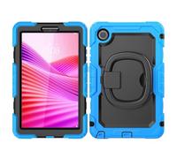 YRDUKJFDJ Bolsa para Tableta, Funda For Lenovo Tab One 8.7 Inch/K9 TB305FU 2025 Case with Screen Protector,Full Body Protective Rugged Cover Rotating Handle Silicone Case(L Blue)