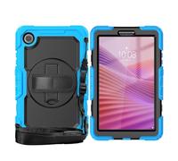 YRDUKJFDJ Bolsa para Tableta, Funda For Lenovo Tab One 8.7 Inch/K9 TB305FU 2025 Heavy Duty Shockproof TPU Case, Protective Cover W Screen Protector 360° Kickstand+Hand Strap+Shoulder Strap(Skyblue)