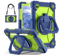 YRDUKJFDJ Bolsa para Tableta, Funda For Samsung Galaxy Tab A9 Case 8.7 Inch 2023 Model (SM-X110/X115/X117) Heavy Duty Tablet PC Case with 360 Rotating Kickstand,Hand/Shoulder Strap(Navy 2)