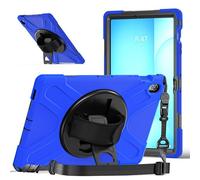 YRDUKJFDJ Bolsa para Tableta, Funda For Samsung Galaxy Tab S10 FE+ 13.1 Inch 2025 SM-X620/X626 Case, Heavy Duty Rugged Shockproof Drop Protection Cases,Shoulder Strap Protective Kids Cover(BLU)