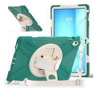 YRDUKJFDJ Bolsa para Tableta, Funda For Samsung Galaxy Tab S10 FE+ 13.1 Inch 2025 SM-X620/X626 Case, Heavy Duty Rugged Shockproof Drop Protection Cases,Shoulder Strap Protective Kids Cover(Ye?il)