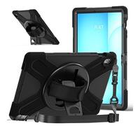 YRDUKJFDJ Bolsa para Tableta, Funda For Samsung Galaxy Tab S10 FE+ 13.1 Inch 2025 SM-X620/X626 Case, Heavy Duty Rugged Shockproof Drop Protection Cases,Shoulder Strap Protective Kids Cover(Svart)