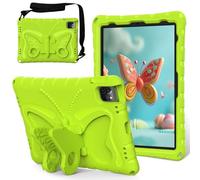 YRDUKJFDJ Bolsa para Tableta, Funda Kids Case For iPad Air 11inch (M3 2025 7th/M2 2024 6th), Lightweight EVA Rugged Shockproof Protective Cover with Shoulder Strap Cases Stand Cover(Grass Green)