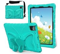 YRDUKJFDJ Bolsa para Tableta, Funda Kids Case For iPad Air 11inch (M3 2025 7th/M2 2024 6th), Lightweight EVA Rugged Shockproof Protective Cover with Shoulder Strap Cases Stand Cover(Ye?il)